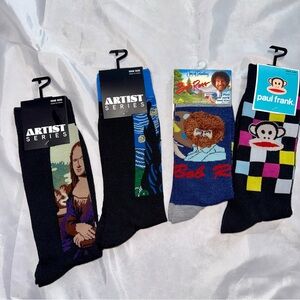 Art Lovers Socks Great Christmas Birthday‎ Gift VanGogh,BobRoss,PaulFrank Adult